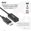 Adaptador Activo Club 3d Displayport 1.4 A Hdmi 4k 120hz/8k 60hz Hdr | Quonty.com | CAC-1088
