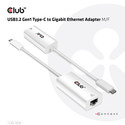 Adaptador Red Club 3d Usb-C/M A Rj45 Gigabite Ethernet H Blanco | Quonty.com | CAC-1519