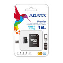 Microsd Adata 16gb Cl10 Uhs-I + Adaptador | Quonty.com | AUSDH16GUICL10-RA1