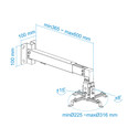 Soporte De Pared Proyector Tooq Pj4012wt-B Incli-Extensible | Quonty.com | PJ4012WT-B