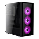 Caja Semitorre Aerocool Quartzrgb S/Fuente Usb3.0 Negro Led | Quonty.com | QUARTZRGB