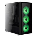 Caja Semitorre Aerocool Quartzrgb S/Fuente Usb3.0 Negro Led | Quonty.com | QUARTZRGB