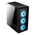 Caja Semitorre Aerocool Quartzrgb S/Fuente Usb3.0 Negro Led | Quonty.com | QUARTZRGB