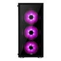 Caja Semitorre Aerocool Quartzrgb S/Fuente Usb3.0 Negro Led | Quonty.com | QUARTZRGB