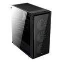 Caja Semitorre Aerocool Quartzrgb S/Fuente Usb3.0 Negro Led | Quonty.com | QUARTZRGB