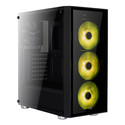 Caja Semitorre Aerocool Quartzrgb S/Fuente Usb3.0 Negro Led | Quonty.com | QUARTZRGB