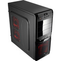 Caja Semitorre/Atx Aerocool V3x S/Fuente Negra Led-Rojo | Quonty.com | V3XADBK