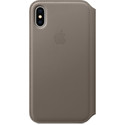 Funda Iphone X Leather Folio Marrón Topo | Quonty.com | MQRY2ZM/A