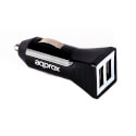 Cargador De Coche Approx Appusbcar31b 2xusb Input 12-24vdc | Quonty.com | APPUSBCAR31B