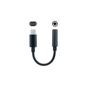 Cable Adaptador Audio Nano Cable Usb C/M - Jack3.5-H 11cm Negro | Quonty.com | 10.24.1205