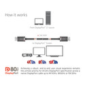 Cable Club 3d Displayport 2.1 Con Certificación Vesa Dp80 8k 240hz 1.2m | Quonty.com | CAC-1091