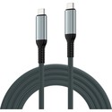 Cable Ewent Usb 4 Gen3 Tipo-C/M A Tipo-C/M Fabric 1m Blanco/Negro | Quonty.com | EC1071
