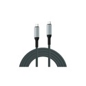 Cable Ewent Usb 4 Gen3 Tipo-C/M A Tipo-C/M Fabric 2m Blanco/Negro | Quonty.com | EC1072