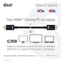 Cable Hdmi Club 3d Ultra Alta Velocidad Certificado 4k 120hz 8k 60hz 48gbps 2m | Quonty.com | CAC-1372