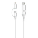 Cable Universal De Carga Rapida Ewent Ec1075 4en1 60w 1m Blanco | Quonty.com | EC1075