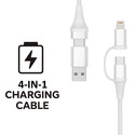 Cable Universal De Carga Rapida Ewent Ec1076 4en1 60w 2m Blanco | Quonty.com | EC1076