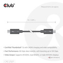 Cable Usb Club 3d Con Certificación Thunderbolt 8k 240hz 20gbps Pd 240w Epr M/M 1m | Quonty.com | CAC-2501