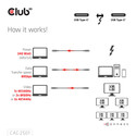 Cable Usb Club 3d Con Certificación Thunderbolt 8k 240hz 20gbps Pd 240w Epr M/M 1m | Quonty.com | CAC-2501