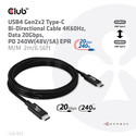 Cable Usb Club 3d Ubs-C Con Certificado Usb-If 4k 60hz 20gbps Pd 240w Epr M/M 2m | Quonty.com | CAC-1575