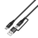 Cable Usb Coolbox Usb-C+A - Usb-C 3.2 + Carga Rapida 60w 1.80m Trenzado | Quonty.com | COO-CAB-UAC-60W