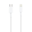 Cable Usb Nano Cable Ligthning A Usb-C 1.0m Blanco | Quonty.com | 10.10.0601
