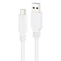 Cable Usb Nano Cable Usb2.0 Usb-C/M - A/M 1.5m Blanco | Quonty.com | 10.01.2101-L150-W