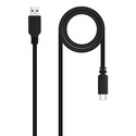 Cable Usb Nano Cable Usb2.0 Usb-C/M - A/M 1.5m Negro | Quonty.com | 10.01.2101-L150