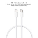 Cable Usb Nano Cable Usb2.0 Usb-C/M - Usb-C/M 3a 1.0 Blanco | Quonty.com | 10.01.6001-CO