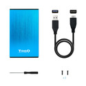 Caja Hdd Tooq Tqe-2527bl 2.5'' Sata Usb3.0/3.1 9,5mm Gen1 Azul | Quonty.com | TQE-2527BL