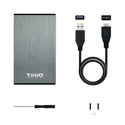 Caja Hdd Tooq Tqe-2527g 2.5'' Sata Usb3.0/3.1 9,5mm Gen1 Gris | Quonty.com | TQE-2527G