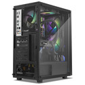 Caja Semitorre/Atx Nox Hummer Frost S/Fuente Usb3.0 Negra Argb Rainbow C/Ventana | Quonty.com | NXHUMMERFROST