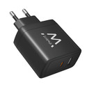 Cargador De Pared Rapido Ewent Usb-A Usb-C Ganfast 65w Negro | Quonty.com | EW1330