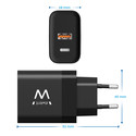 Cargador De Pared Rapido Ewent Usb-A Y Usb-C Ganfast 45w Negro | Quonty.com | EW1327