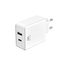 Cargador Usb Pared Ewent Ew1328 Usb-C/Usb-A 45w Blanco | Quonty.com | EW1328