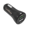 Cargador Coche Coolbox Qc3.0 2usb 5.4a (1+1rapido) | Quonty.com | COO-CU2QC30-C