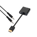 Conversor Aisens Hdmi A Vga + Audio 1.0m Negro | Quonty.com | A122-0126