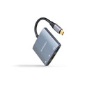 Conversor Nano Cable Usb-C A Hdmi/H - Usb3.0/H - Usb-C Pd/H 0,15cm Gris | Quonty.com | 10.16.4306