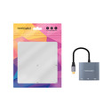 Conversor Nano Cable Usb-C A Hdmi/H - Usb3.0/H - Usb-C Pd/H 0,15cm Gris | Quonty.com | 10.16.4306