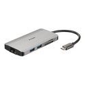 Hub D-Link Dub-M810 3ptos Usb3.0/ 1pto Hdmi/ 1pto Usb-C/ Lector De Tarjetas/ 1pto Lan Gris | Quonty.com | DUB-M810