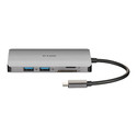 Hub D-Link Dub-M810 3ptos Usb3.0/ 1pto Hdmi/ 1pto Usb-C/ Lector De Tarjetas/ 1pto Lan Gris | Quonty.com | DUB-M810