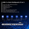 Docking Ewent Ew1150 Multipuerto Usb-C Pd100w/2hdmi 4k/1*4k Dp/Rj-45/3usb3.2/Usb-C/Lector Tarjetas | Quonty.com | EW1150