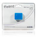 Hub 4 Ptos Eminent-Ewent Azul Usb2.0 | Quonty.com | EW1126