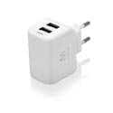 Cargador Usb Pared Ewent Ew1232 2ptos 2,4a Blanco | Quonty.com | EW1232