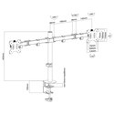 Soporte Mesa Monitor Ewent Ew1512 Hasta 32&Quot; Max.16kg 2 Brazo | Quonty.com | EW1512