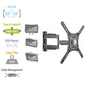 Soporte Pared Monitor/Tv Ewent Easy Pan-Tilt Ew1525 23&Quot;/55&Quot; | Quonty.com | EW1525