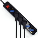 Regleta Ewent Ew3924 6tomas Negra C/Interruptor Tipo F | Quonty.com | EW3924