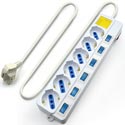 Regleta Eminent 6 Tomas Con Interruptor | Quonty.com | EW3932