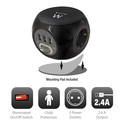 Regleta Cubo Ewent Ew3938 3tomas + 3usb C/Interruptor Negra | Quonty.com | EW3938