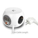 Regleta Cubo Ewent Ew3939 3tomas + 3usb C/Interruptor Blanca | Quonty.com | EW3939