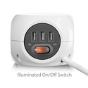 Regleta Cubo Ewent Ew3939 3tomas + 3usb C/Interruptor Blanca | Quonty.com | EW3939